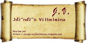 Jónás Vilhelmina névjegykártya